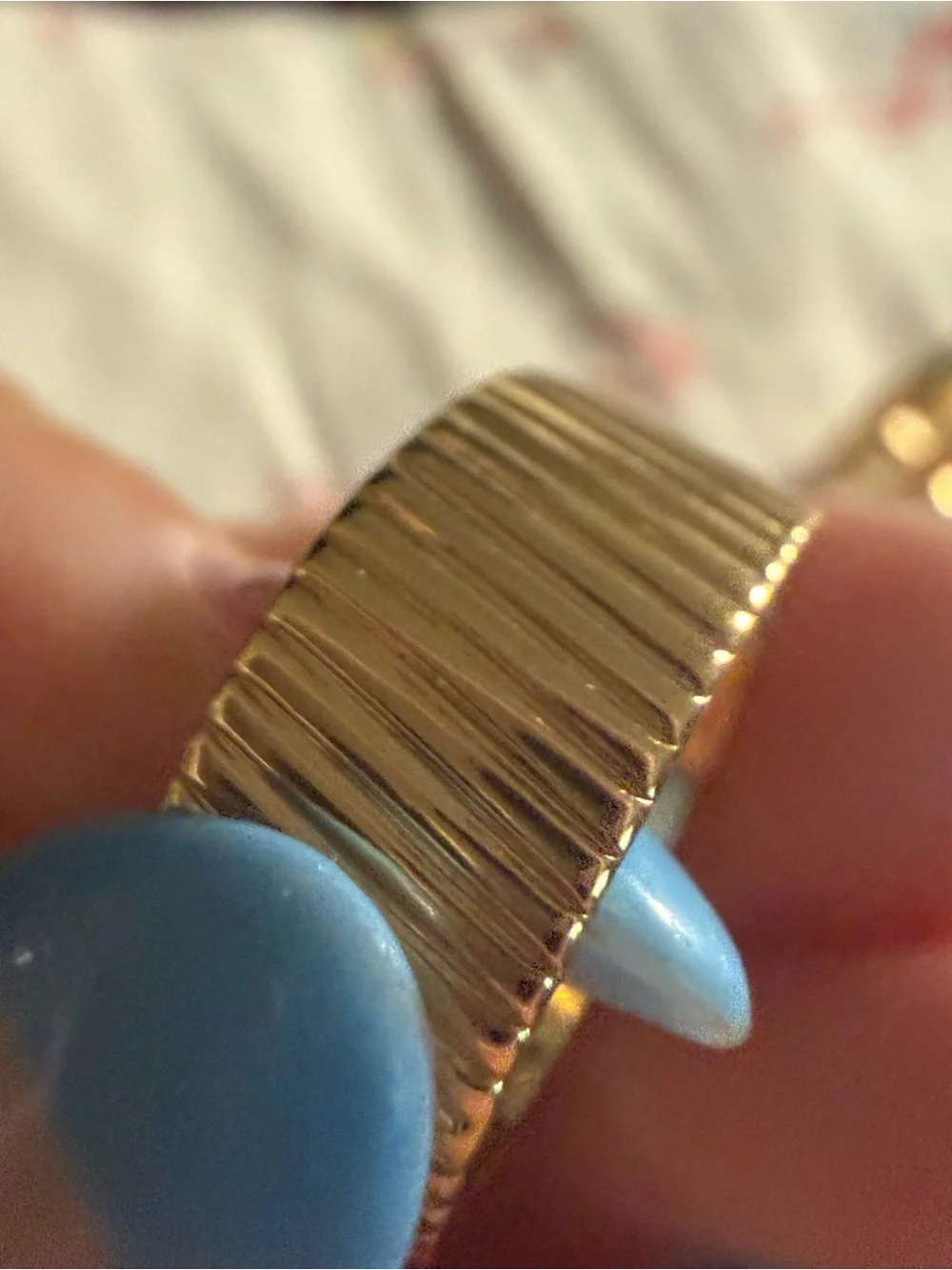 Set of Two Gold-Tone Stacked Band Rings